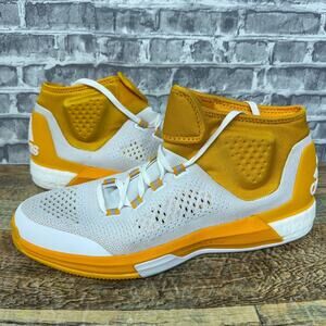 Adidas SM Crazylight Boost P White Yellow Basketball Shoes Q16864 Mens Size 14